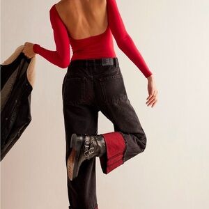 Free People We the Free Final Countdown low rise cuffed jeans